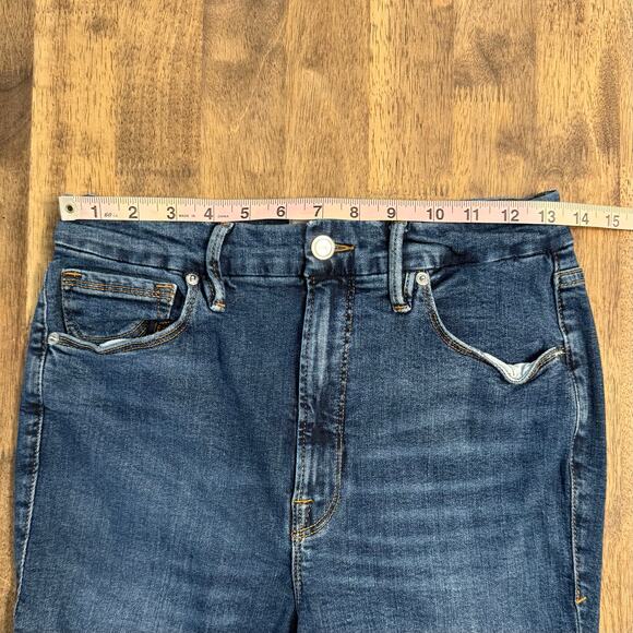 Good American Women’s Good Legs Crop Distressed Skinny Denim Jeans Size 12/31 - Picture 5 of 10